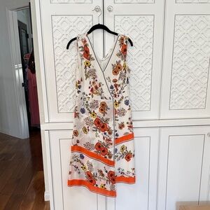 Elie Tahari  Sleeveless Dress with Orange Accents